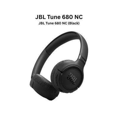JBL Tune 680NC Wireless Bluetooth Headphones Pure Bass Noise Cancelling 76H (Black)