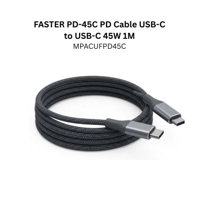 FASTER PD-45C PD Cable USB-C to USB-C 45W 1M